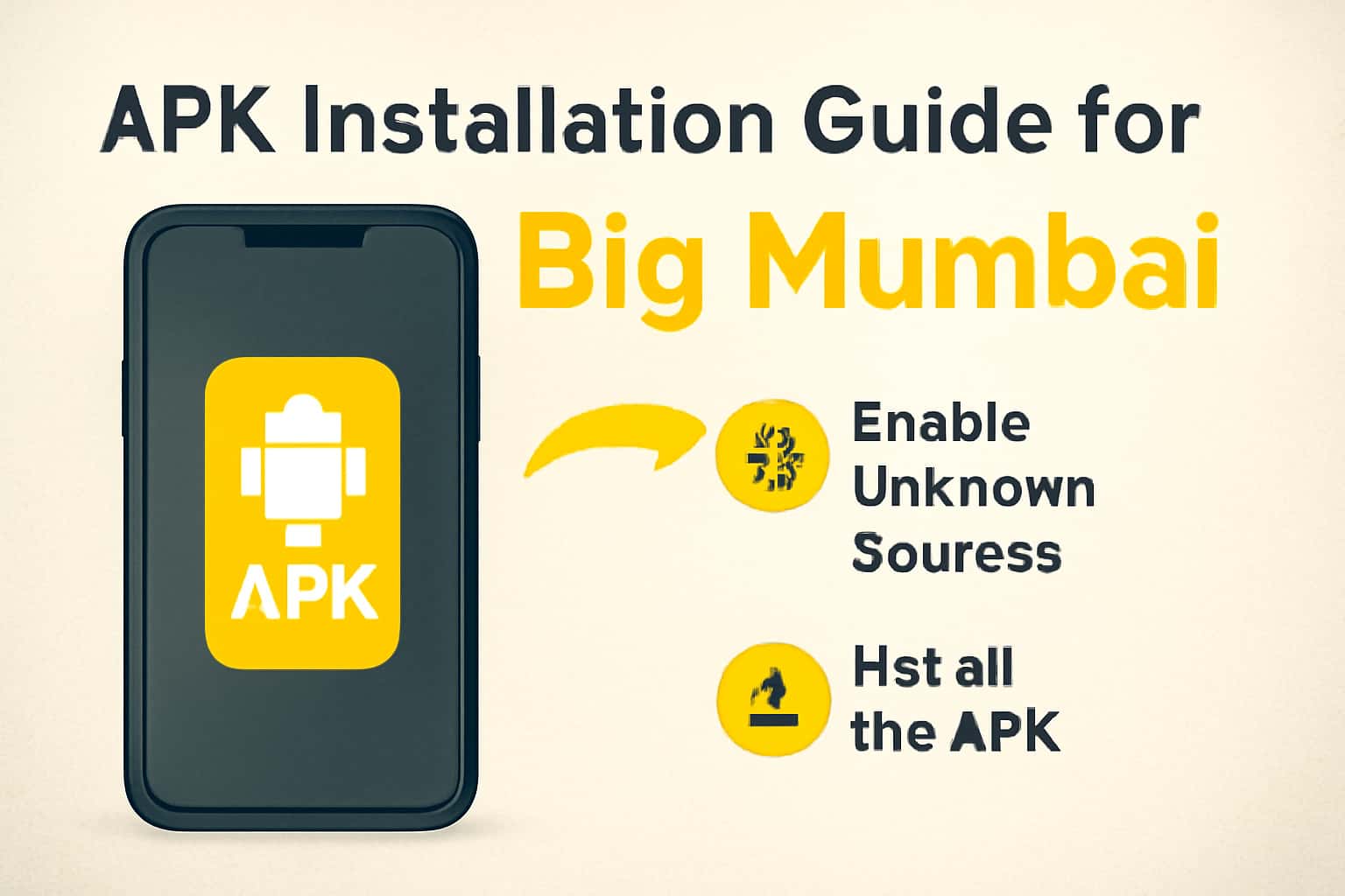 Informational scene about APK Installation Guide for Big mumbai.