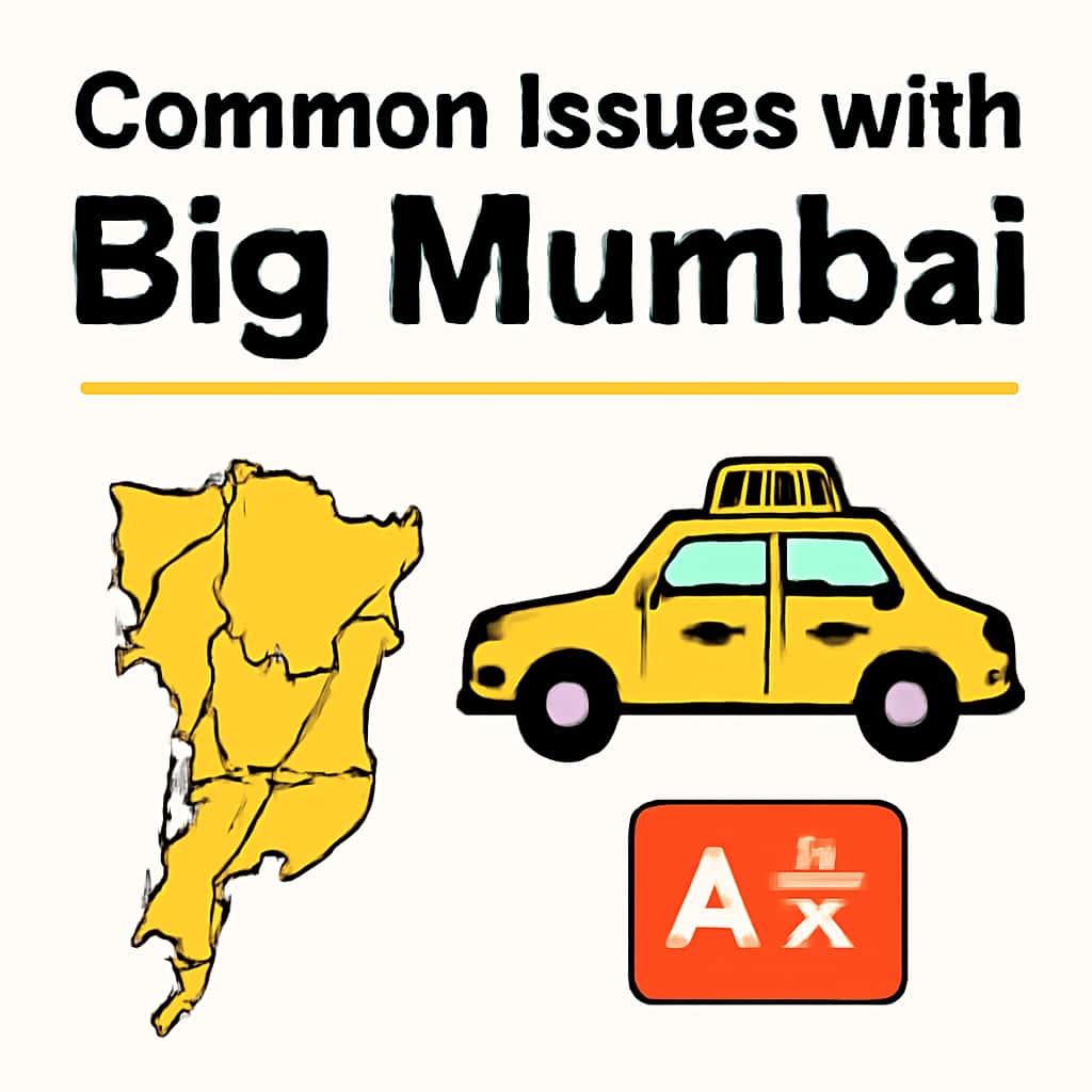 Diagram explaining common troubleshooting steps for the Big mumbai application.
