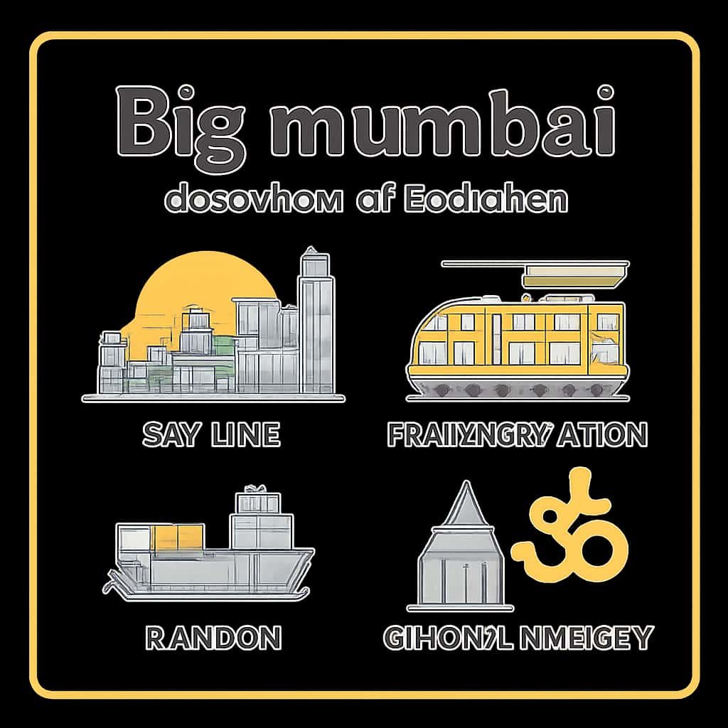 Illustration highlighting the features of the Big mumbai application.