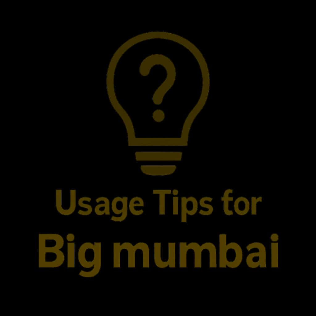 An informative badge for usage tips on Big mumbai.