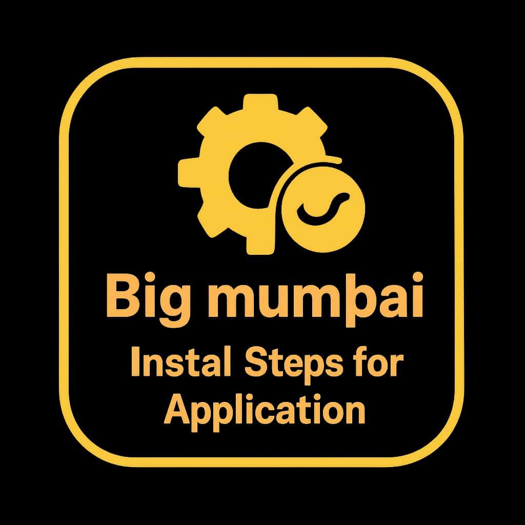 Icon design for the Install Steps guide of Big mumbai Application.