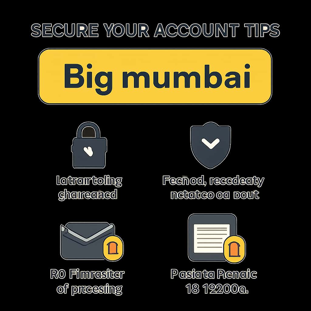 Illustration showcasing steps to secure your Big mumbai account.