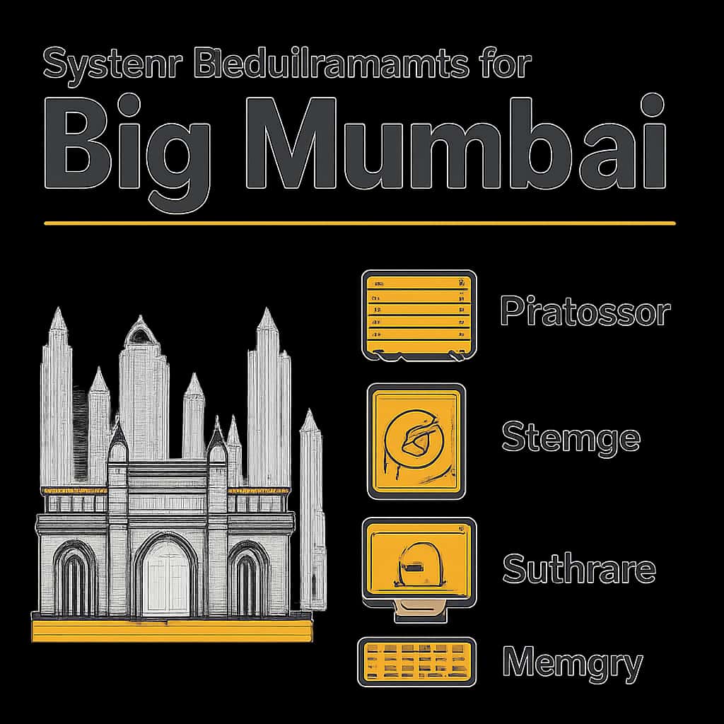 Diagram showing installation steps for Big mumbai.
